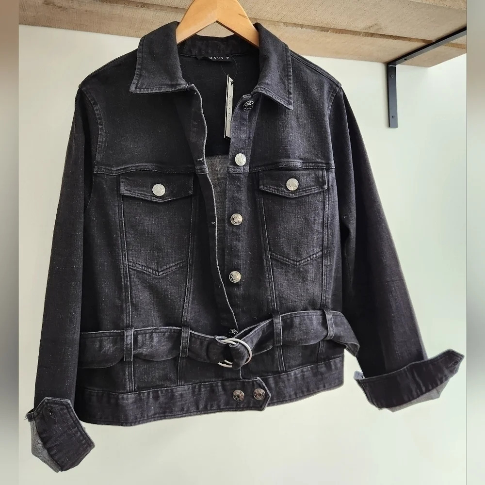 NWT || SONCY || black denim jacket - Picture 6 of 8